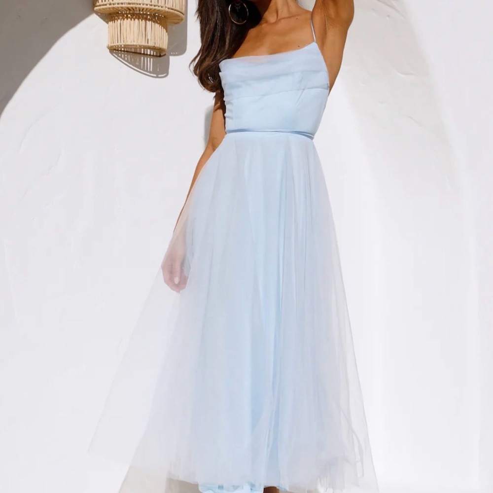 Hello Molly Chic Light Blue Tulle Dress